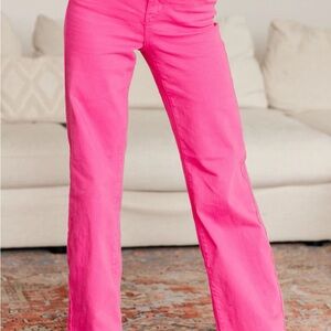 Judy Blue Hot Pink Straight Leg Jeans